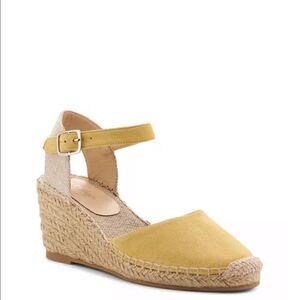 Like New Botkier Elia Suede Yellow Espadrille Wedges 11M